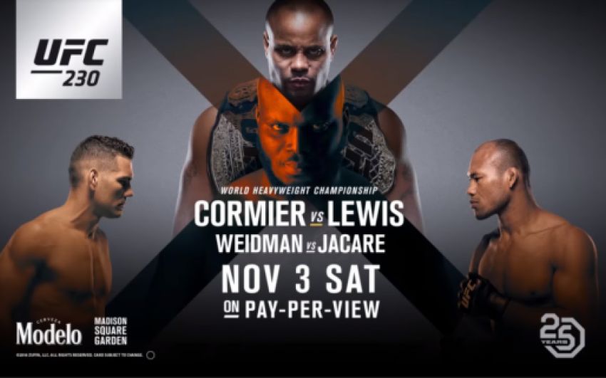 Прямая трансляция UFC 230: Даниэль Кормье - Деррик Льюис