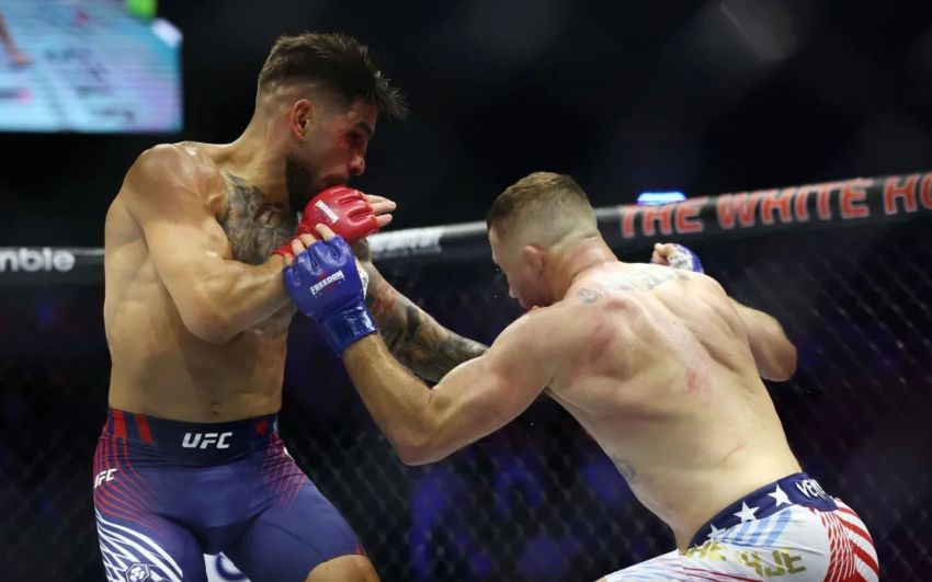 Джастин Гэтжи остановил Илию Топурию в безумной драке на UFC Freedom 250