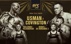 Файткард турнира UFC 245: Камару Усман - Колби Ковингтон, Макс Холлоуэй - Александр Волкановски, Аманда Нуньес - Жермейн Де Рандами