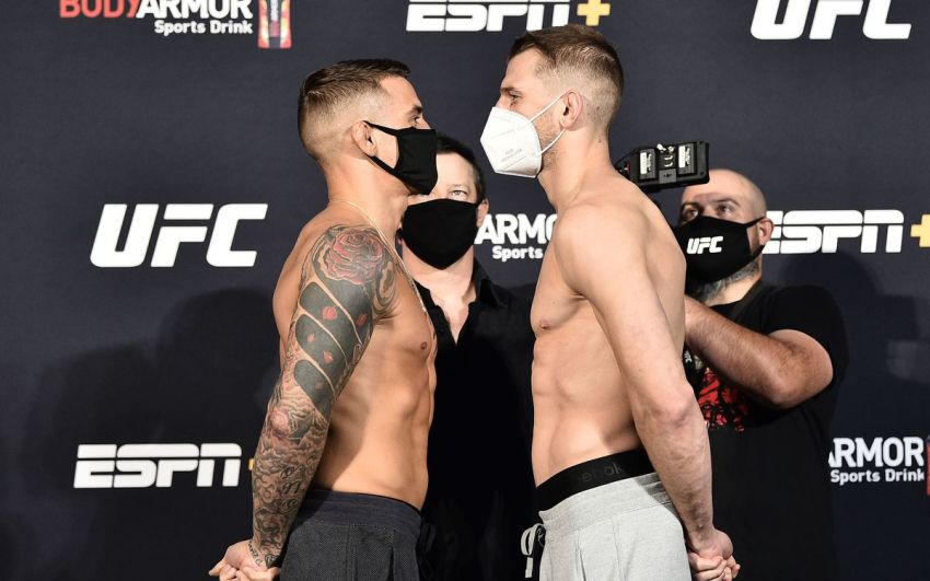 Церемония взвешивания и битвы взглядов перед UFC on ESPN 12: Дастин Порье - Дэн Хукер