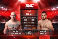 Видео боя Артем Земляков – Сергей Чмель AMC Fight Nights 107