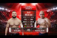 Видео боя Аджмал Аталвал - Дмитрий Новолокин Fight Nights Global 92