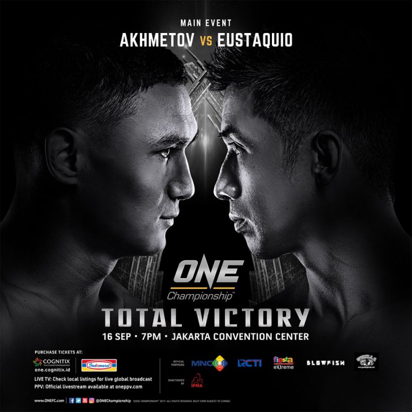 Прямая трансляция ONE Championship: Total Victory Кайрат Ахметов - Джехе Эустакио