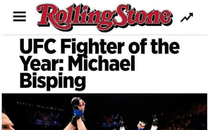  Майкл Биспинг стал бойцом года по версии журнала Rolling Stone