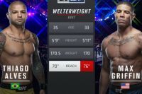 Видео боя Тиаго Алвес - Макс Гриффин UFC Fight Night 144