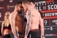 Результаты взвешивания участников турнира Bellator Newcastle: Питбуль - Скоуп