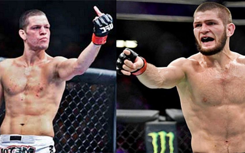 Нейт Диас и Хабиб Нурмагомедов чуть не устроили драку на UFC 239