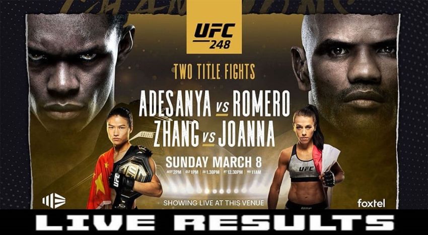 Результаты турнира UFC 248: Исраэль Адесанья - Йоэль Ромеро, Вейли Жанг - Йоанна Енджейчик