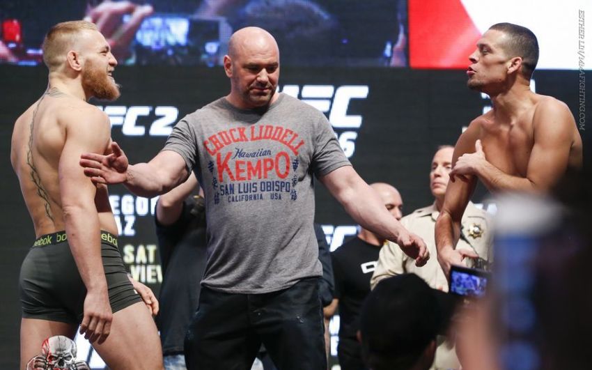 Сборы от продажи билетов на турнирах UFC, где в главном бою выступали Нейт Диаз и Конор Макгрегор