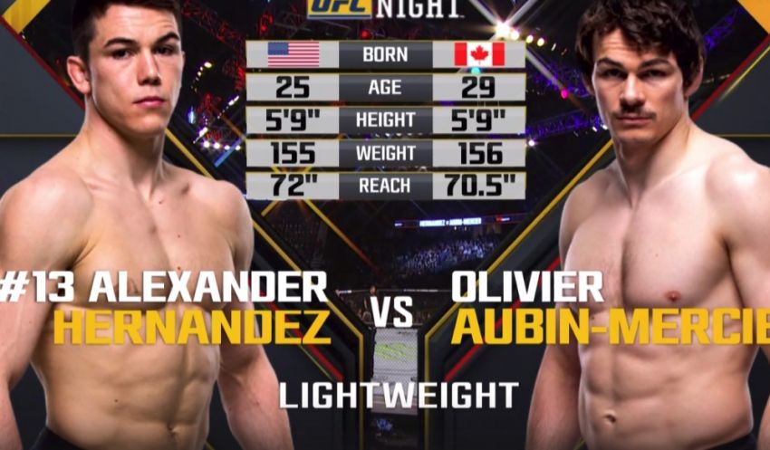 Видео боя Александер Эрнандес - Оливье Обин-Мерсье UFC on FOX 30