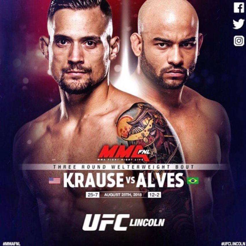 Видео боя Джеймс Краус - Уорлли Алвес UFC Fight Night 135