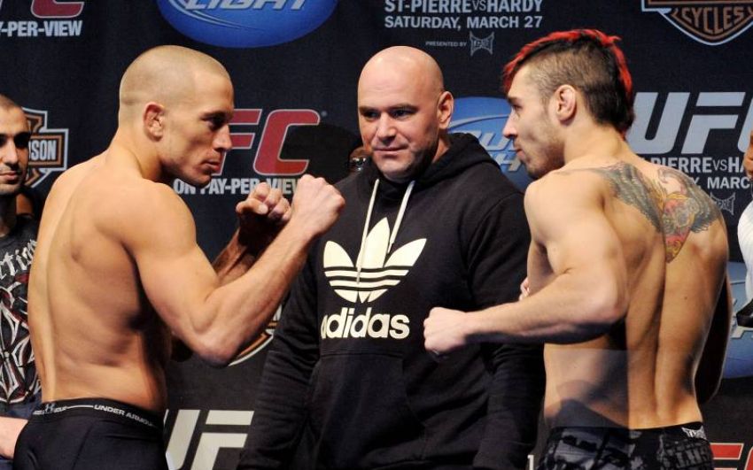 Видео боя Джордж Сент-Пьер - Дэн Харди UFC 111