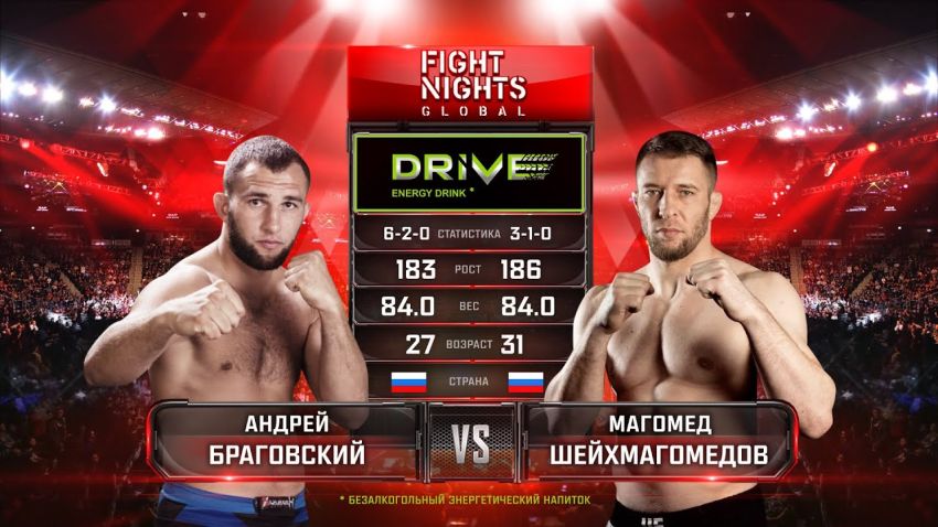 Видео боя Андрей Браговский – Магомед Шейхмагомедов Fight Nights Global 98