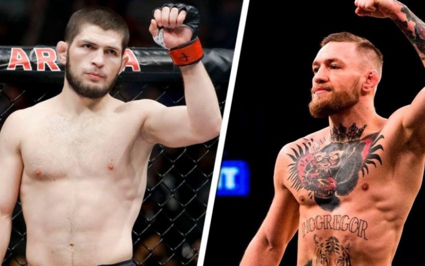 UFC спрашивает у фанатов: "Кто лучше забил мяч в кольцо - Хабиб или Конор?"