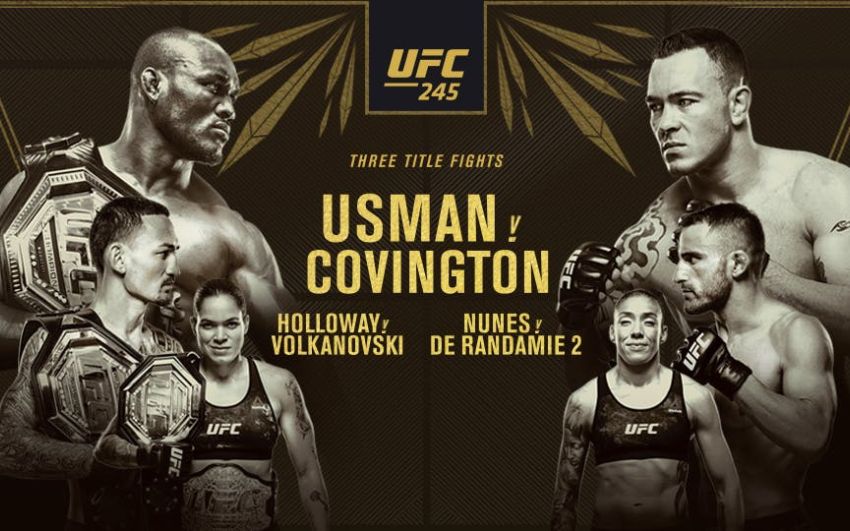 Файткард турнира UFC 245: Камару Усман - Колби Ковингтон, Макс Холлоуэй - Александр Волкановски, Аманда Нуньес - Жермейн Де Рандами