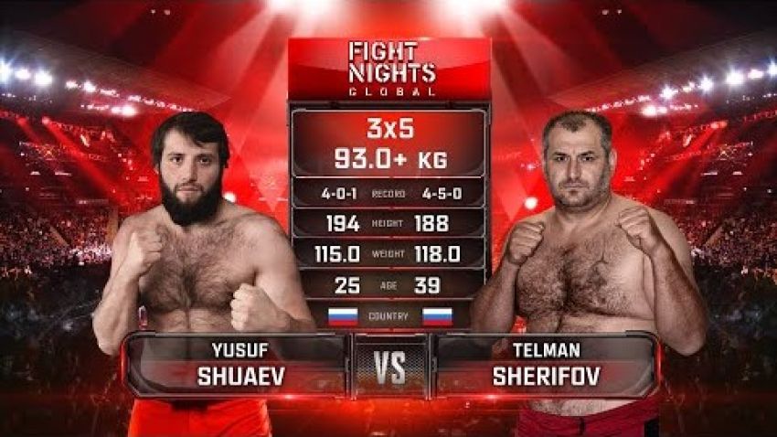 Видео боя Юсуп Шуаев - Тельман Шерифов Fight Nights Global-GFC