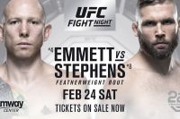 Файткард турнира UFC on FOX 28: Эмметт - Стивенс