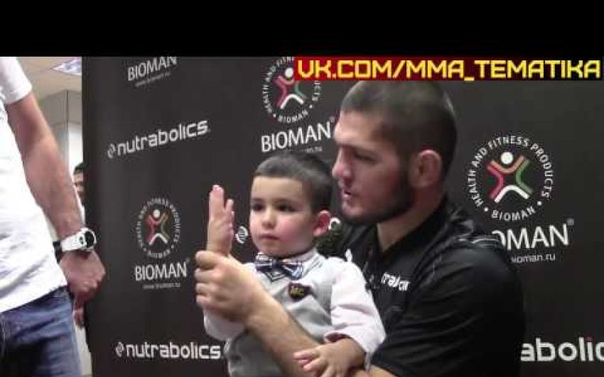 Хабиб Нурмагомедов спрашивает у 4-летнего мальчика: "Мы побьем Конора?" 