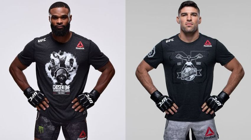 Tyron Woodley and Vicente Luque fight at UFC 260