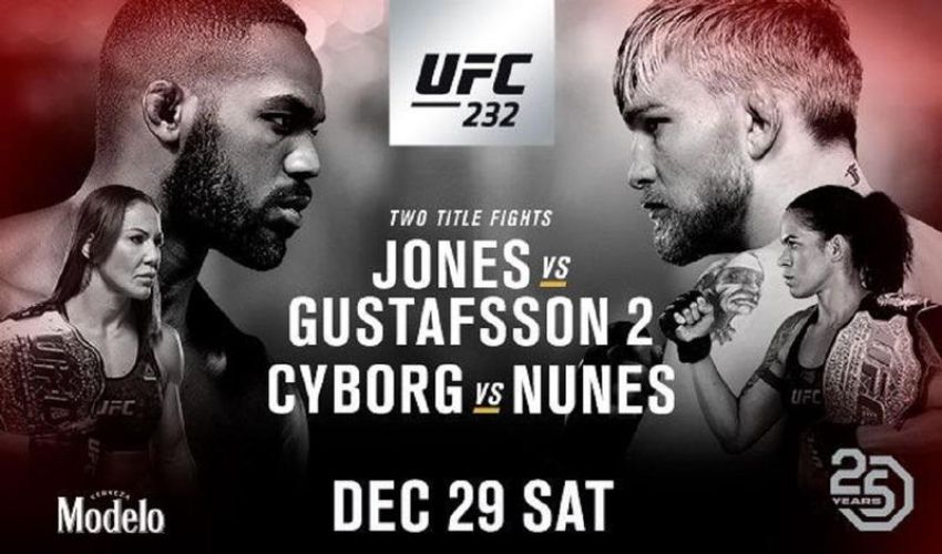 Файткард турнира UFC 232: Джон Джонс - Александр Густафссон