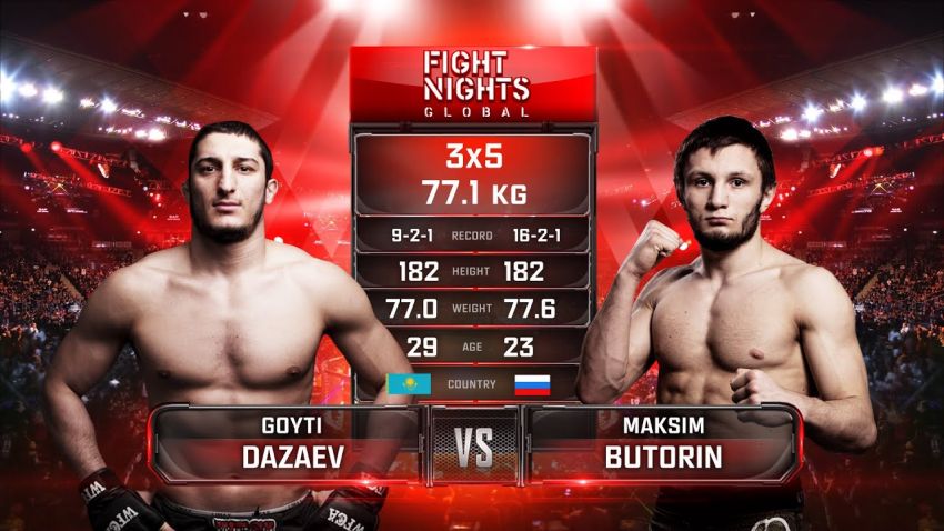 Видео боя Гойти Дазаев - Максим Буторин Fight Nights Global-GFC