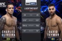 Видео боя Чарльз Оливейра - Дэвид Теймур UFC Fight Night 144