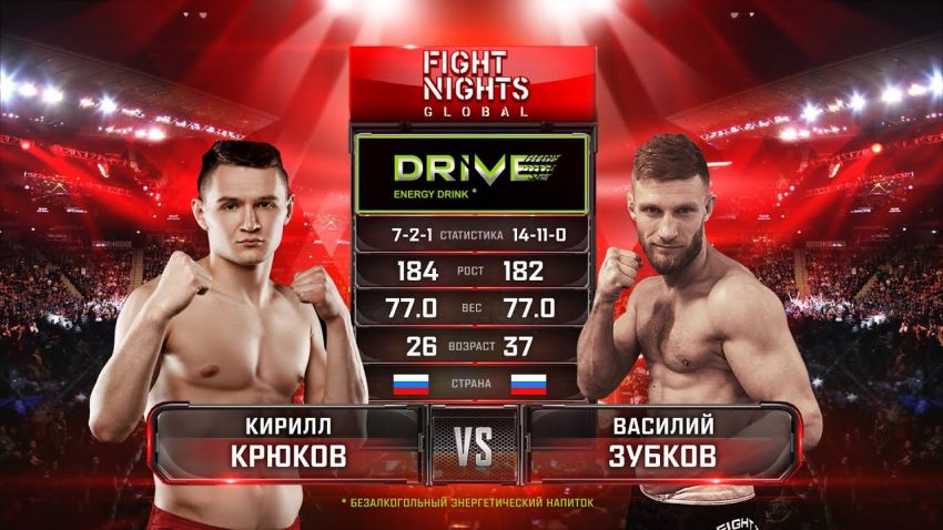 Видео боя Кирилл Крюков – Василий Зубков Fight Nights Global 98