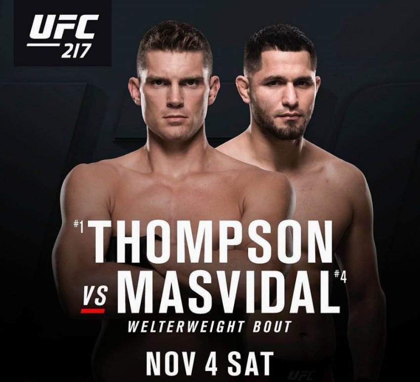 Видео боя Стивен Томпсон - Хорхе Масвидаль UFC 217