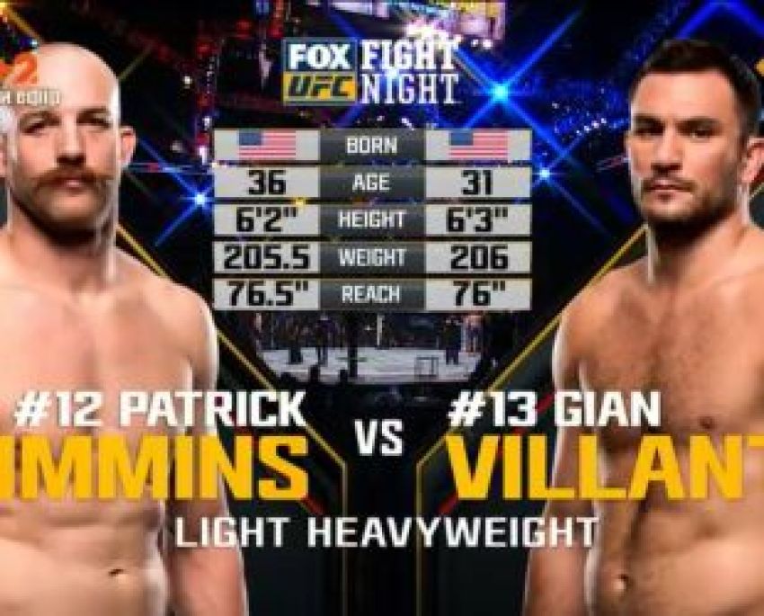 Видео боя Патрик Камминс - Джан Вилланте UFC Fight Night 114