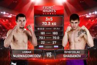 Видео боя Усман Нурмагомедов - Святослав Шабанов Fight Nights Global-GFC