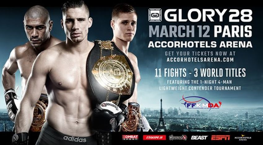 Прямая трансляция турнира GLORY 28 PARIS 