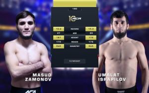 Видео боя Масуд Замонов – Умалат Исрапилов ACA 180