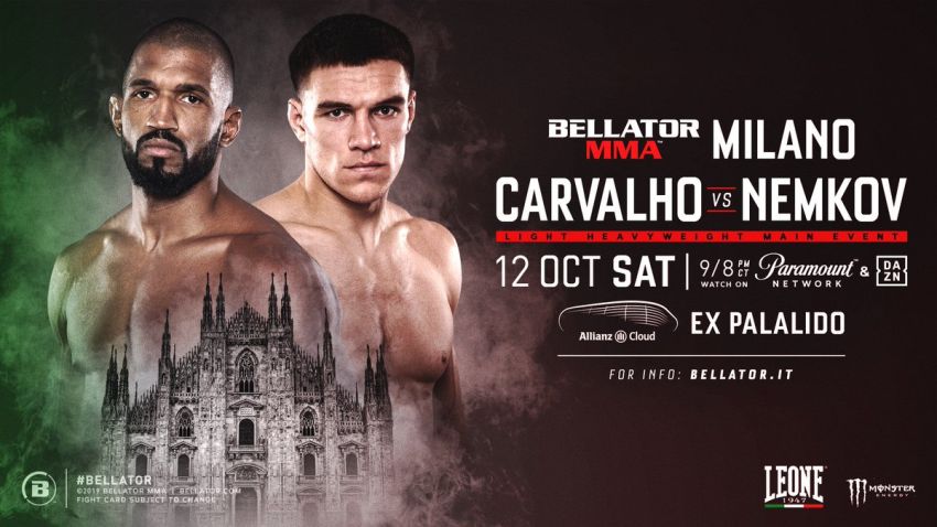 Результаты взвешивания участников турнира Bellator 230 и Bellator Milan: Рафаэль Карвальо - Вадим Немков