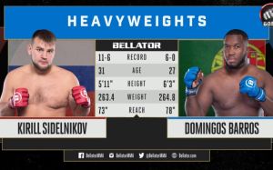 Видео боя Домингос Баррос - Кирилл Сидельников Bellator 230