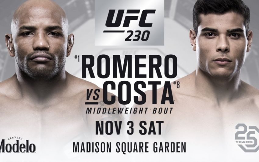 Официально: Йоэль Ромеро встретится с Пауло Костой на UFC 230