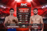 Видео боя Азизхан Чоршанбиев - Морис Болеян AMC Fight Nights 103