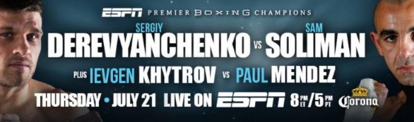 Прямая трансляция Сергей Деревянченко – Сэм Солиман, Евгений Хитров - Пол Мендес