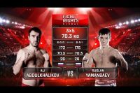 Видео боя Руслан Яманбаев - Али Абдулхаликов Fight Nights Global 92