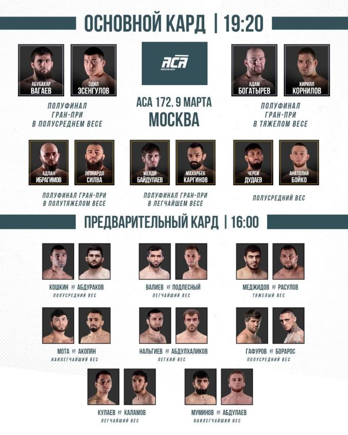 Видео боя Гилиарде Мота – Арен Акопян ACA 172
