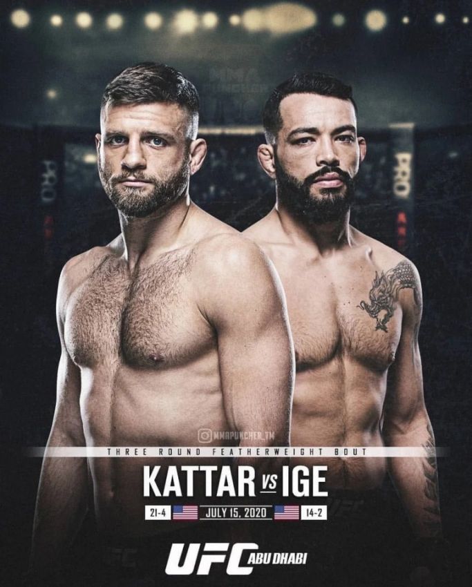 Где смотреть UFC on ESPN 13: Келвин Каттар – Дэн Иге