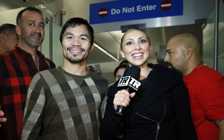 Manny Pacquiao Hits Los Angeles for Bradley Presser