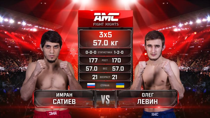 Видео боя Имран Сатиев - Олег Левин AMC Fight Nights Global: Winter Cup