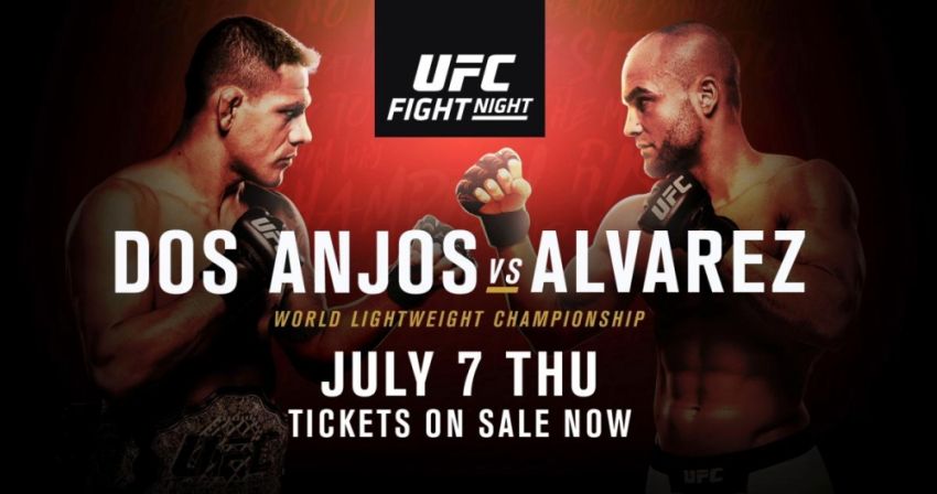 Прямая трансляция UFC Fight Night: dos Anjos vs. Alvarez