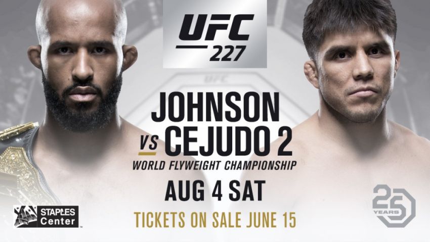 Видео боя Деметриус Джонсон - Генри Сехудо UFC 227