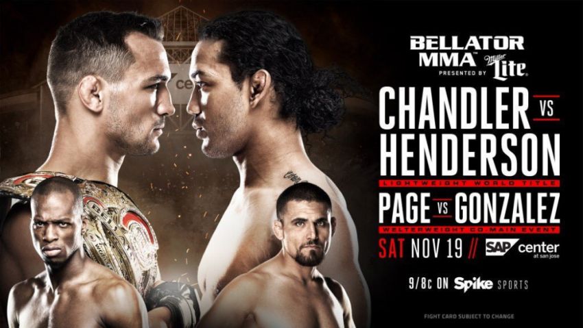 Прямая трансляция Bellator 165 Майкл Чендлер - Бен Хендерсон
