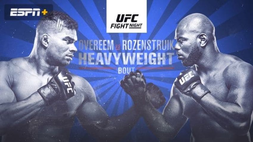 Файткард турнира UFC on ESPN 7: Алистар Оверим - Жаирзиньо Розенштруйк