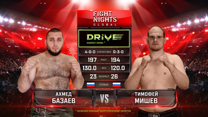 Видео боя Ахмед Базаев – Тимофей Мишев Fight Nights Global 98