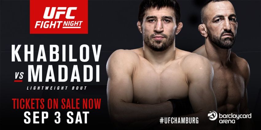 Рустам Хабилов против Реза Мадади на турнире UFC Fight Night: Арловский против Барнетта 3 сентября