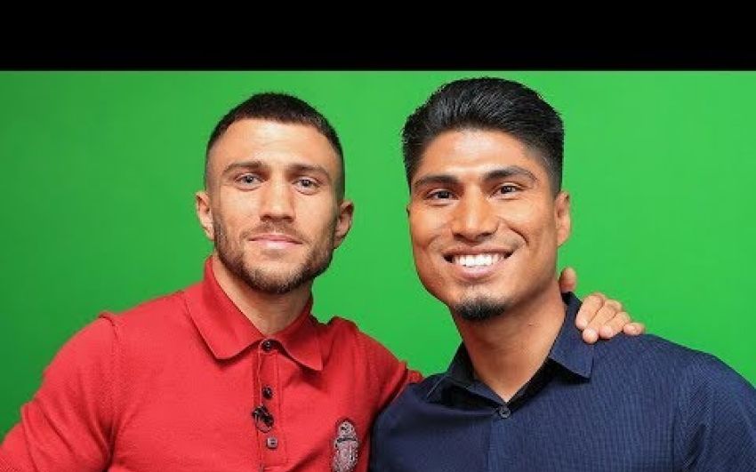 Василий Ломаченко и Майки Гарсия встретились и пообщались в студии ESPN