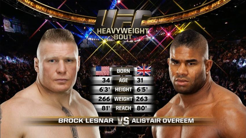 Видео боя Алистар Оверим – Брок Леснар UFC 141